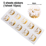 Gold Eid Mubarak Disposable Tableware Star Moon Gilded