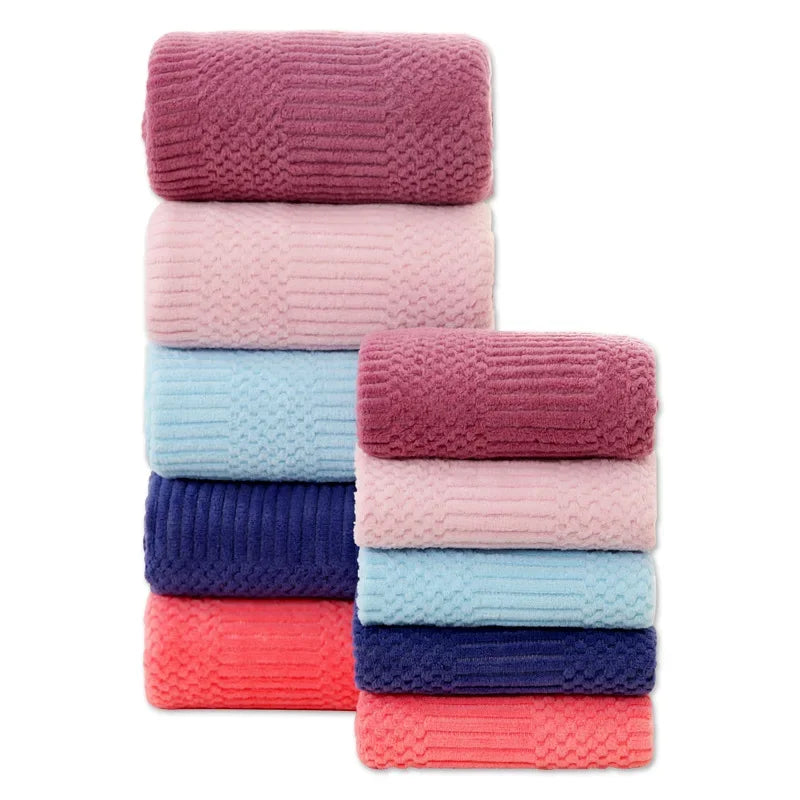 Soft and Absorbent Bath Towel Set Elegant Handkerchief