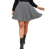 Plus Size Summer Elegant Flared Skirt Women Loose