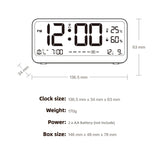 Digital Alarm Clock Table Electronics Wall Temperature Humidity