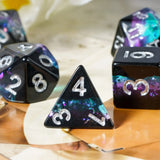 Cusdie 3 Layers Glitter Dice DND 7Pcs Resin