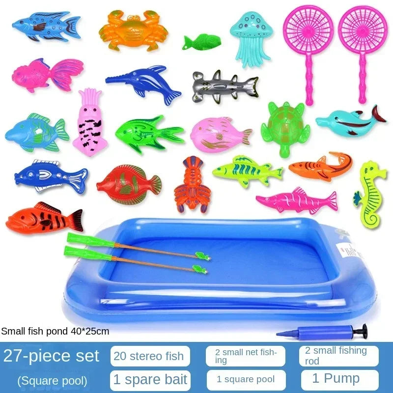 27Pcs/Set Fishing Toy Children Puzzle Boys Girls Pool