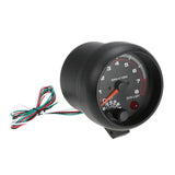 Universal 0-8000 RPM Black Tachometer Gauge with Interior Light for Car Modification