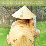 Chinese Retro Bamboo Rattan Fisherman Hat Handmade Weave