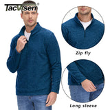 TACVASEN 1/4 Zipper Collar Spring Fleece Sweaters Mens