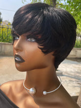 Human Hair Wigs Short Pixie Cut Wig Human