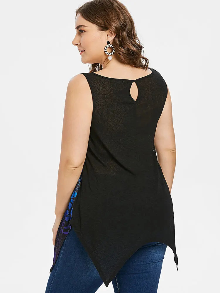 Womens Hollow Out Floral Tanks and Camis Cotton