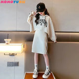Spring Autumn Baseball Suits Children Jacket Pleated Skirt