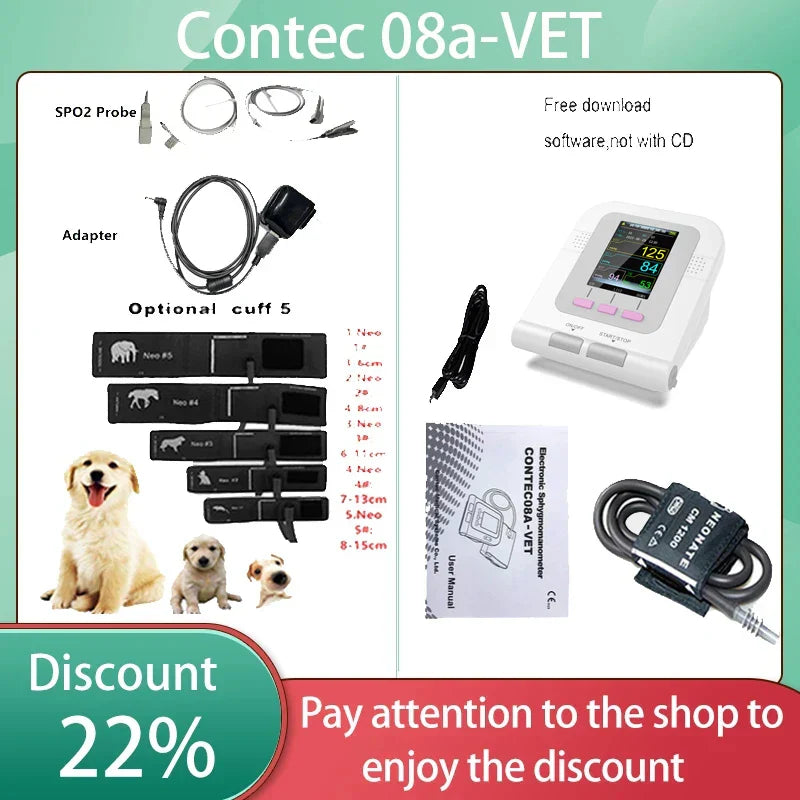 CONTEC08a Vet Animal Blood Pressure Detector