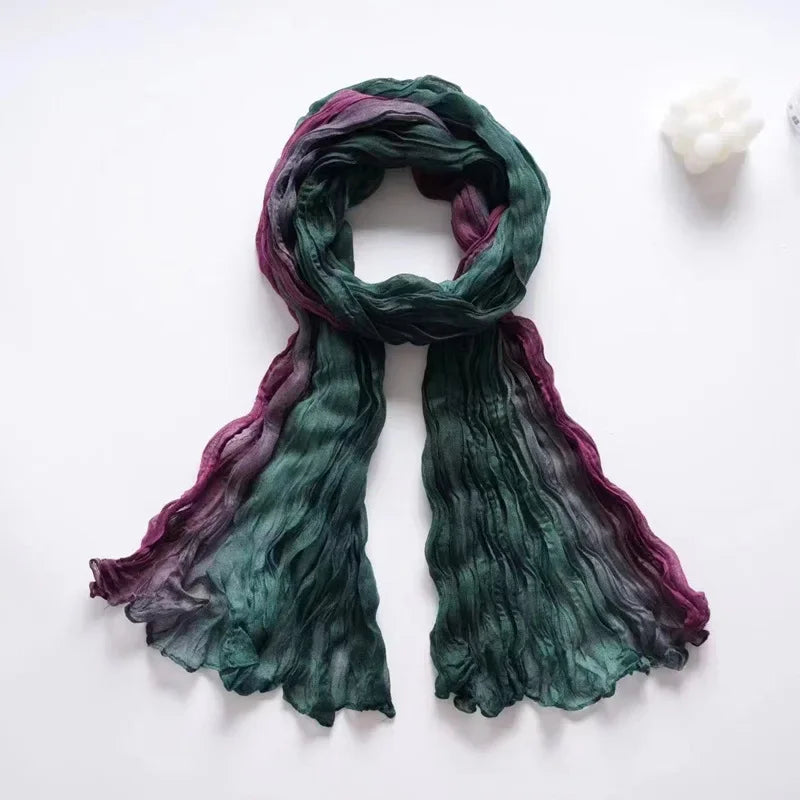 180x90cm Women Patchwork Scarf Muslim Crinkle Hijab Headwraf