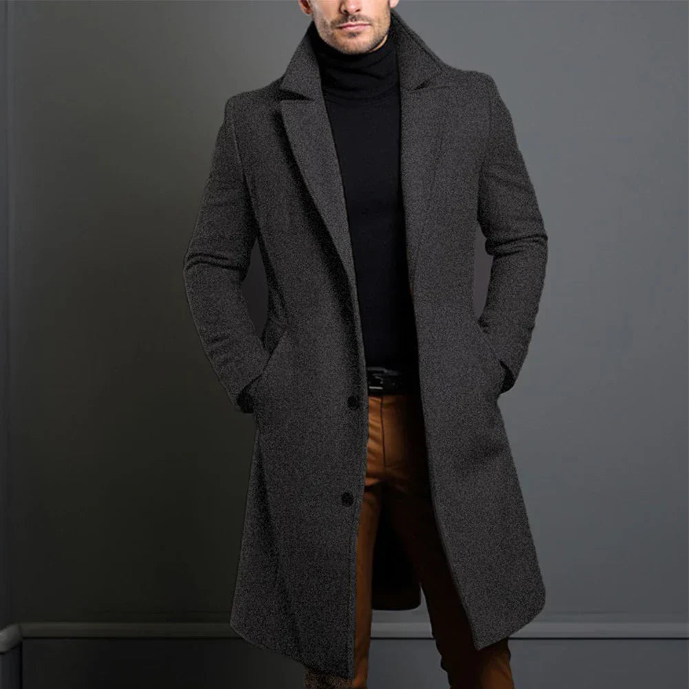 Atutumn Winter Long Warm Wool Trench Coat For