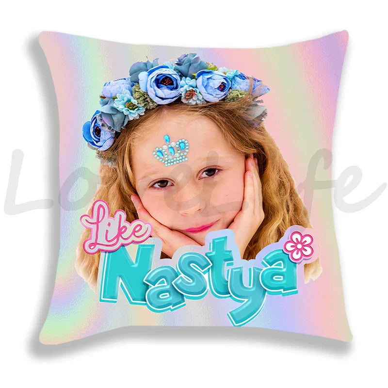 Cute Like Nastya Pillow Case Girls Pillowcase Sofa