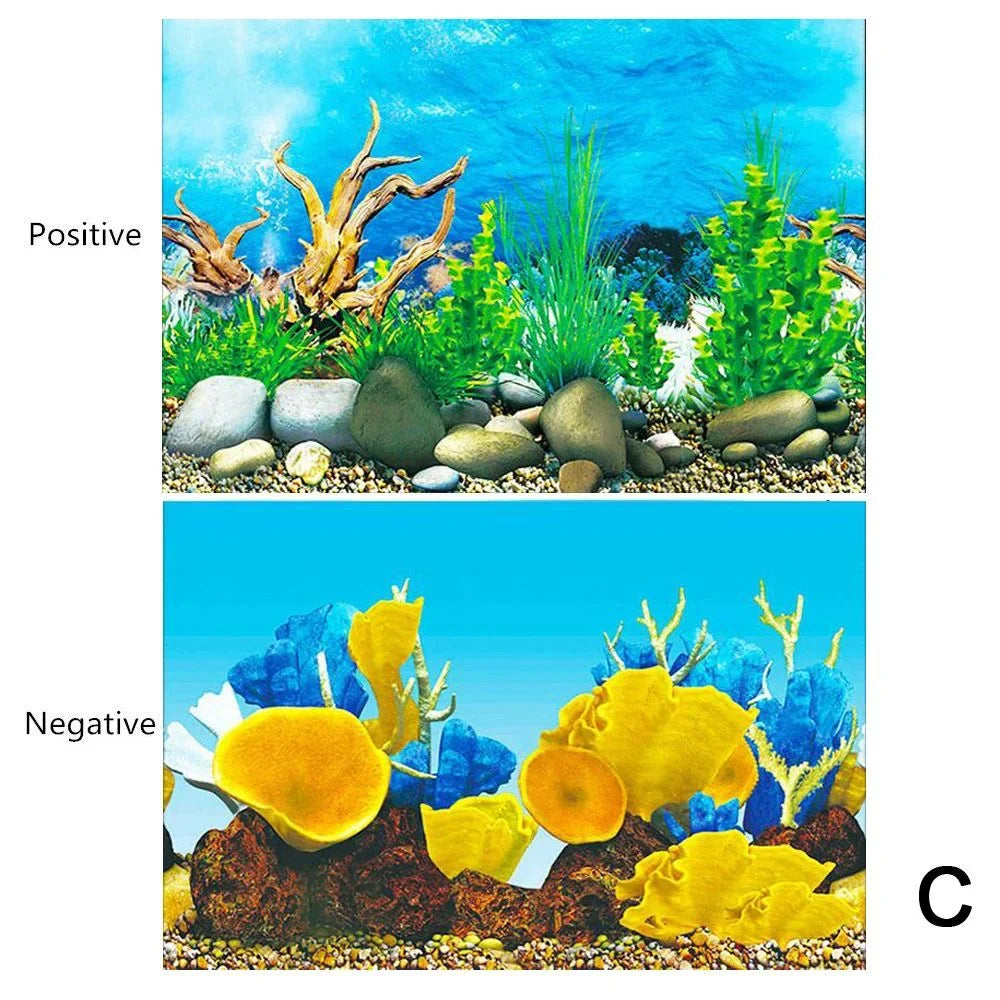 Aquarium Background Decoration Sticker Fish Tank Landscape Sticker