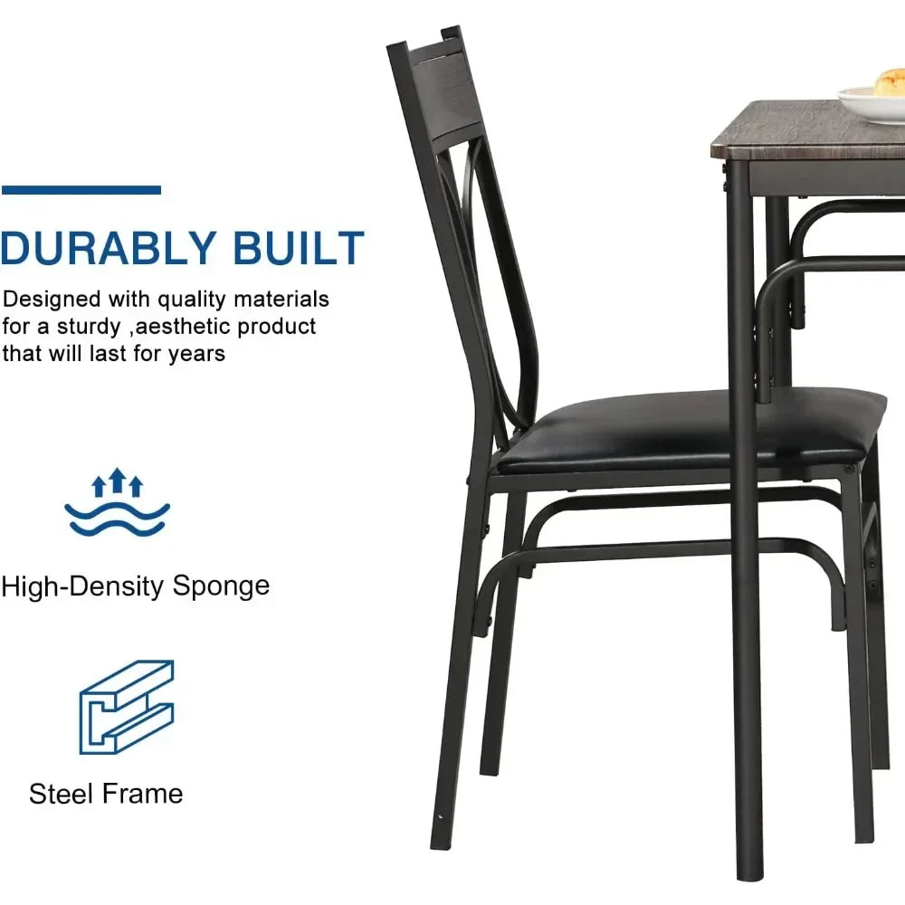 Dinette Table Dining Set for 4 Breakfast Nook