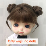 Doll Wig Bangs Ponytail Curly Soft Mohair Wig