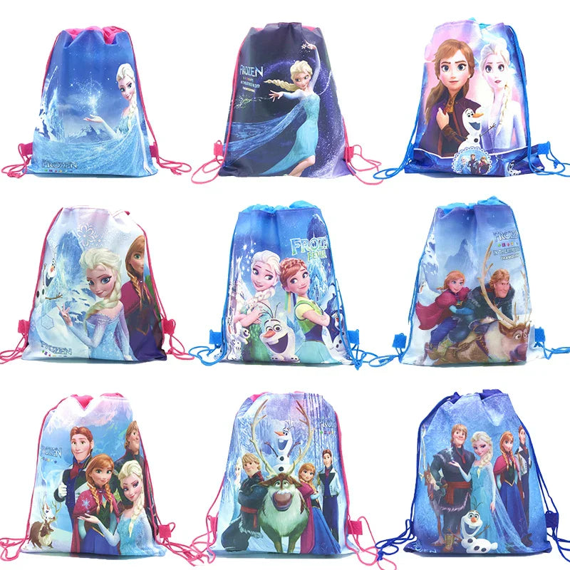 12Pcs Lilo, Stitch, Mickey & Minnie Drawstring Bags – Kids Party Gifts