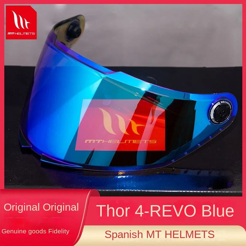 MT Thor 4 Original Original Lens Motorcycle Helmet Day and Night Universal Black Tea Night Vision Gold Blue Knight