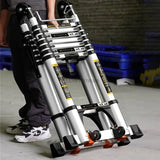 Home Kitchen Telescopic Ladder Aluminum Alloy Step Stools
