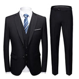 3 Piece Blazer+Vest+Pants Set Blazer Jacket Vest Trousers