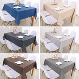 Faux Linen Tablecloths Rectangle Washable Table Cloths Wrinkle