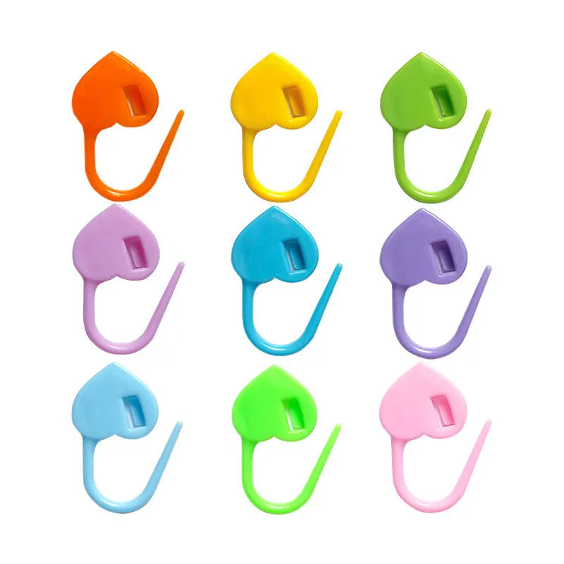 1set Color Plastic Locking Stitch Markers Marker Buckle