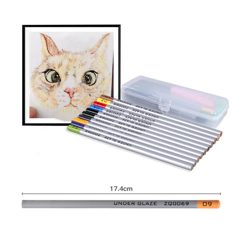 Pottery Underglaze Color Pencil 10 Colors Optional High