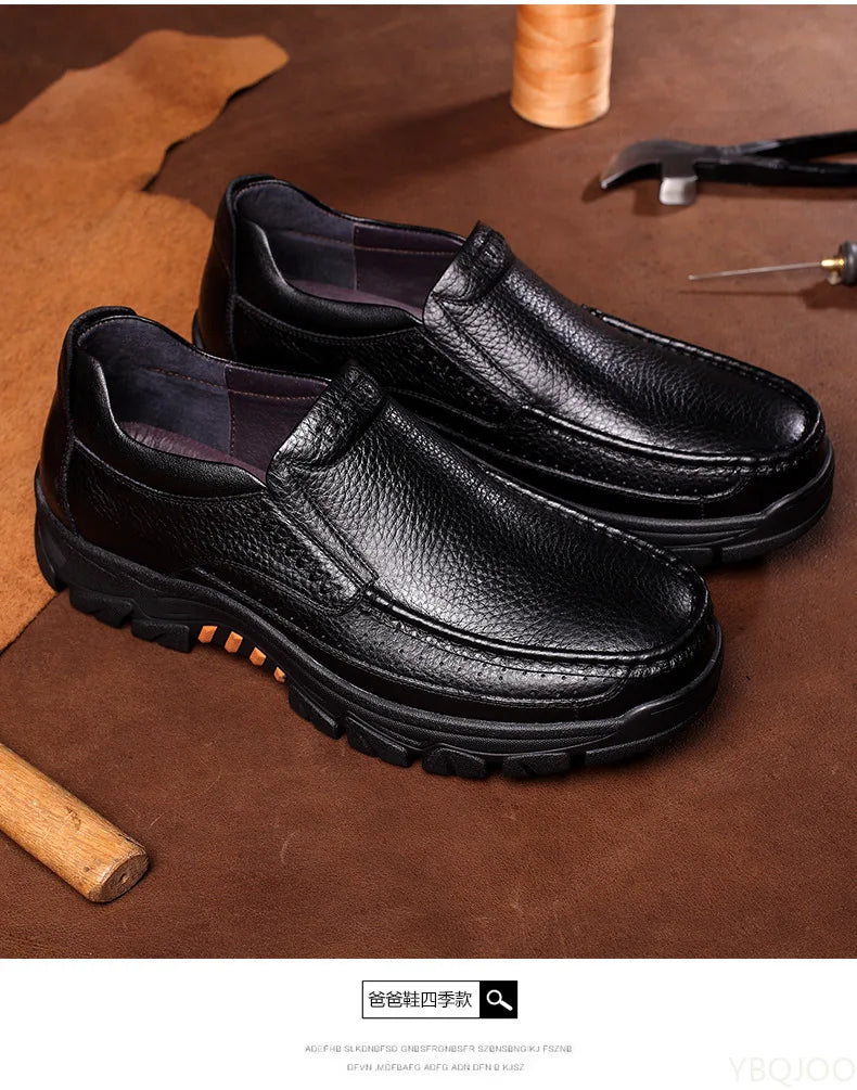 Genuine Leather Shoes Men Loafers Soft Cow Leather