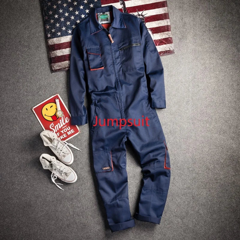 Work Overall Uniforms Factory Worker Coverall Welding Suit