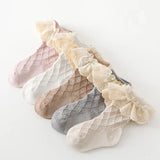 5Pairs/Lot Spring Autumn Baby Girls Socks Newborn Infant