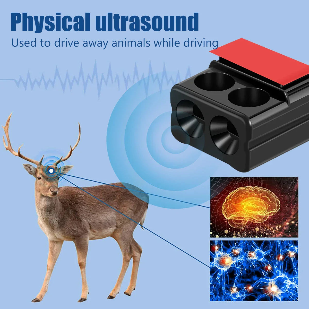 4Pcs Car Ultrasonic Physical Sirens Warning Whistle Device