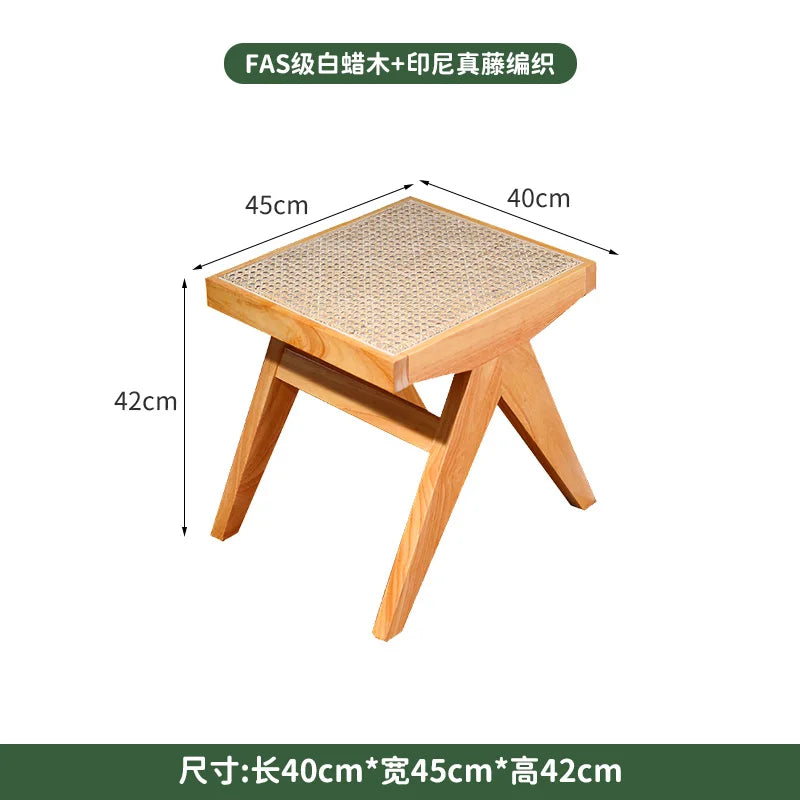 Solid Wood Leisure Conference Chair Rattan Solid Wood