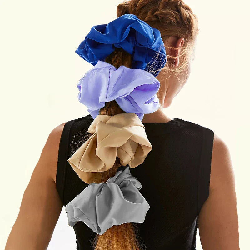 4Pcs/3Pcs Oversized Scrunchie Big Rubber Hair Tie Set