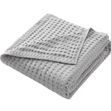 Summer Waffle Plaid Cotton Bed Blanket Throw Thin