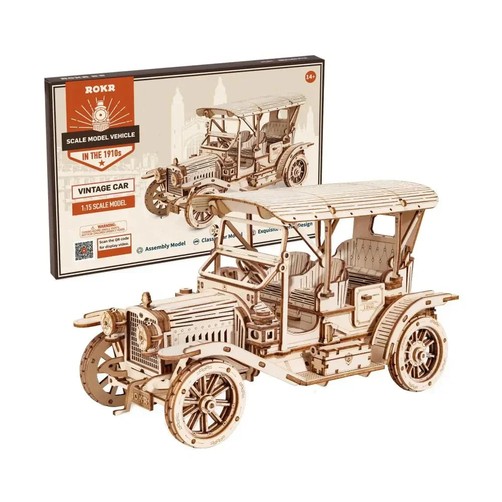 Robotime Rokr 3D Wooden Puzzle MC801 Vintage Car