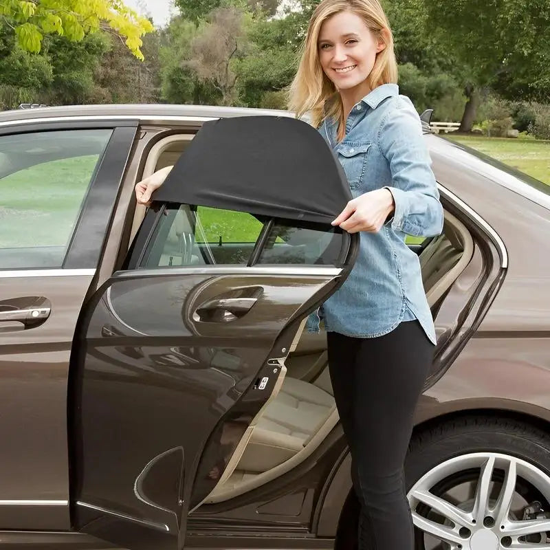 2Pcs Car Sunshade Curtains Side Window Shades Car
