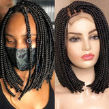 Short Bob Braided Wigs Full Lace Front Box