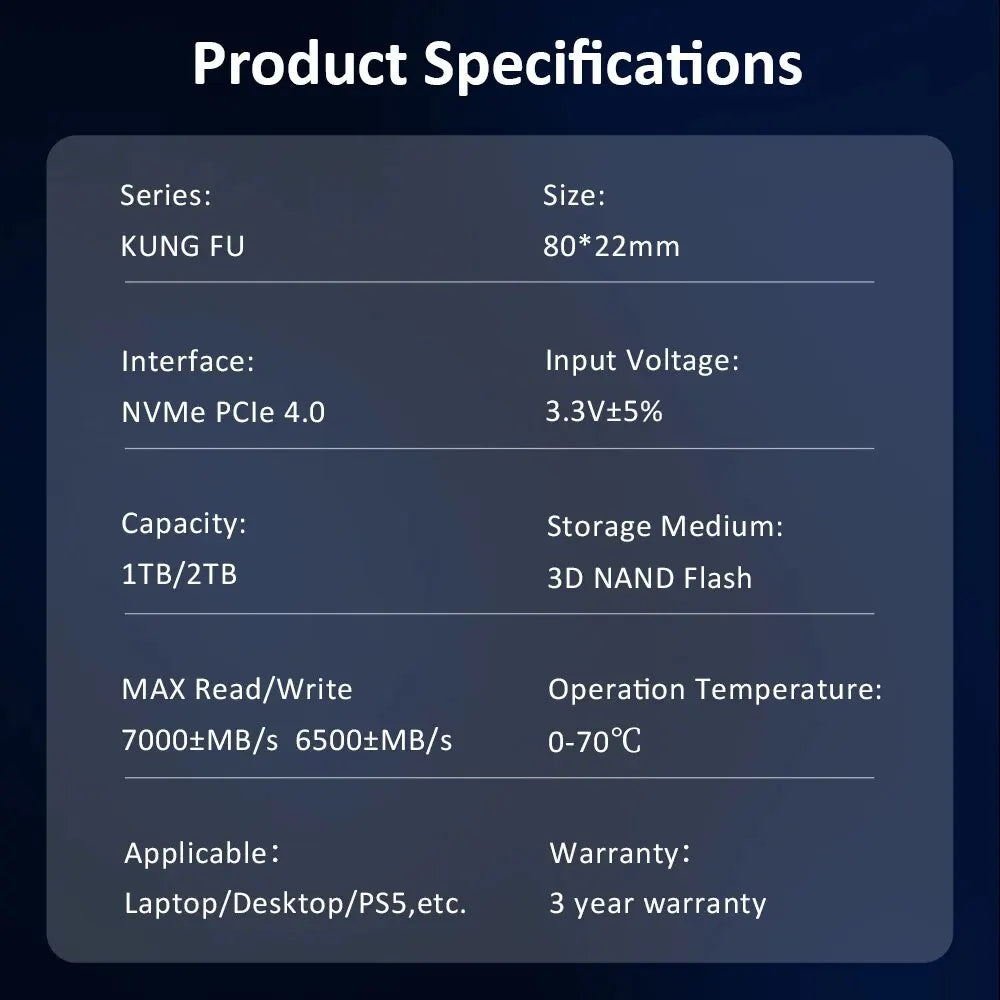 HUADISK SSD NVMe M2 1TB 2TB 7000MB/s M.2