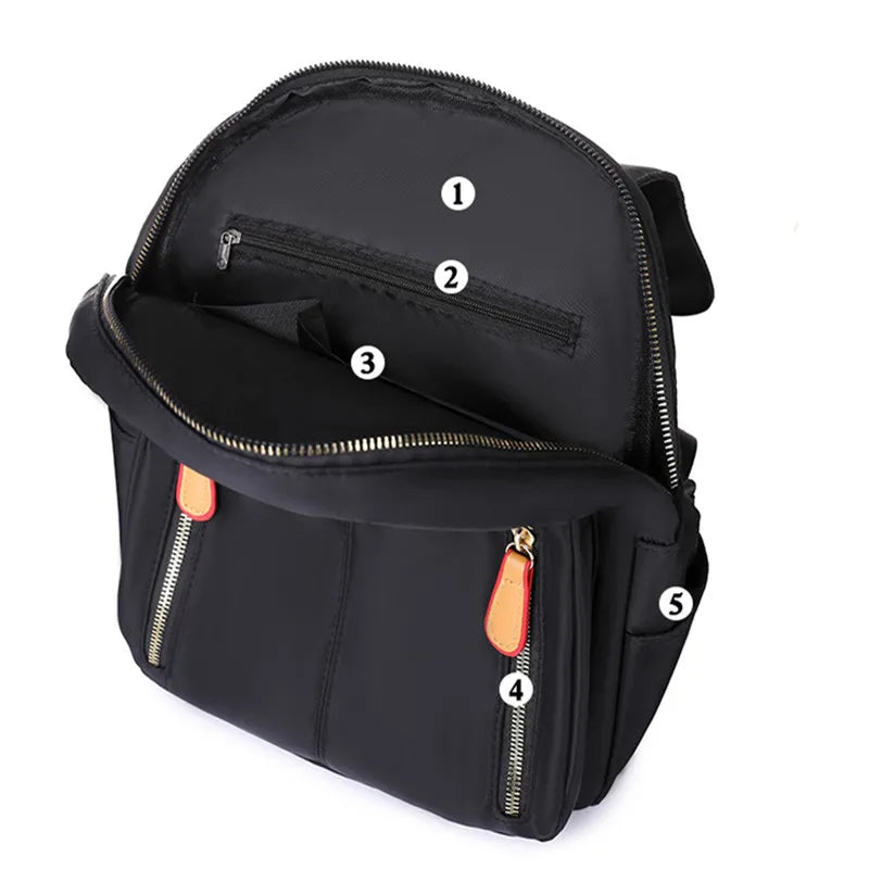 Waterproof Oxford Backpack for Women Antitheft School Bag