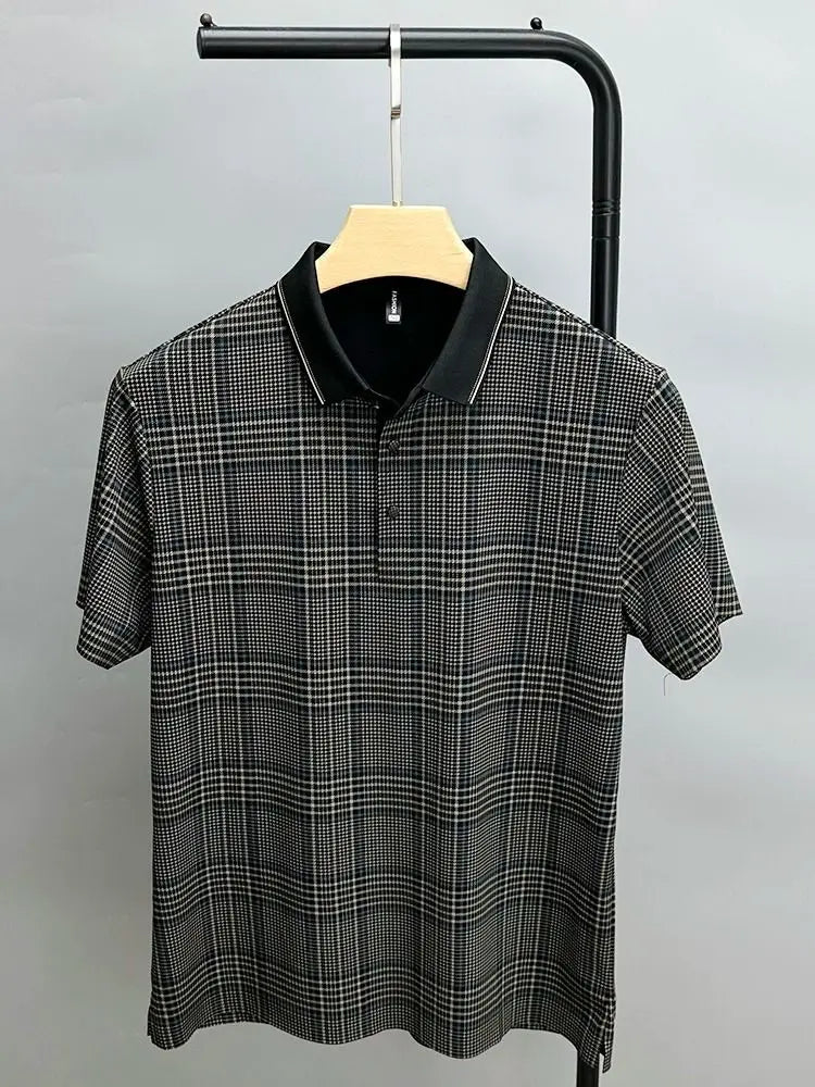 High Quality Luxury Ice Silk Men's Polo Shirt
