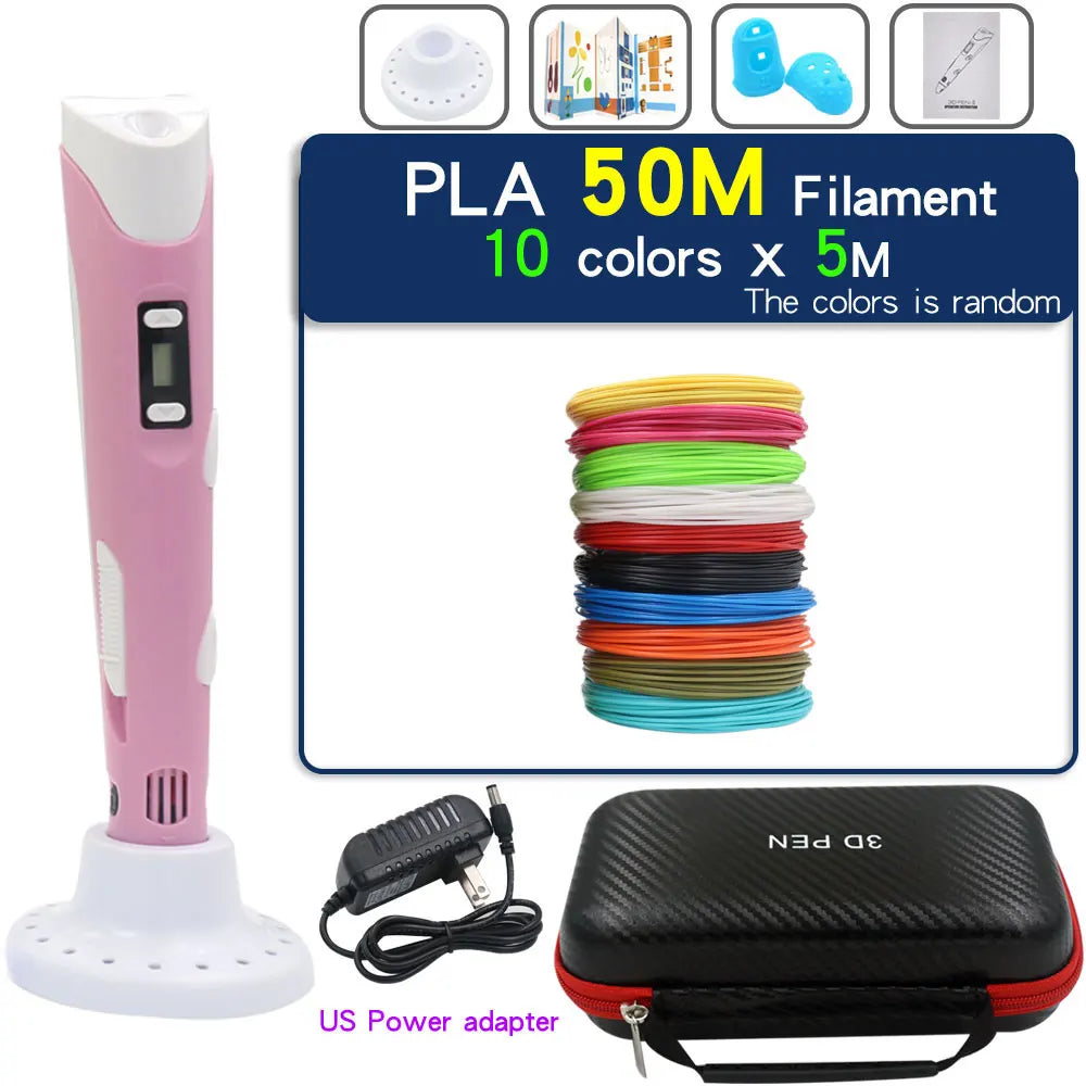 Creative 3D Printing Pen for Kids - LCD