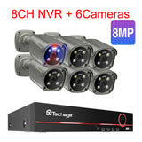 Techage 8CH 5MP 8MP Security Camera System 4K