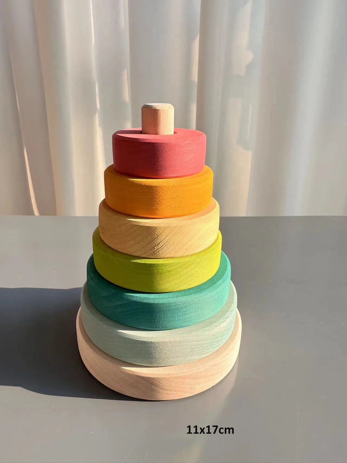 Kids Wooden Toys Pastel Nordic Buiding Blocks Stacking