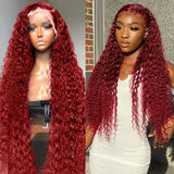 99j Colored Lace Front Human Hair Wigs Deep
