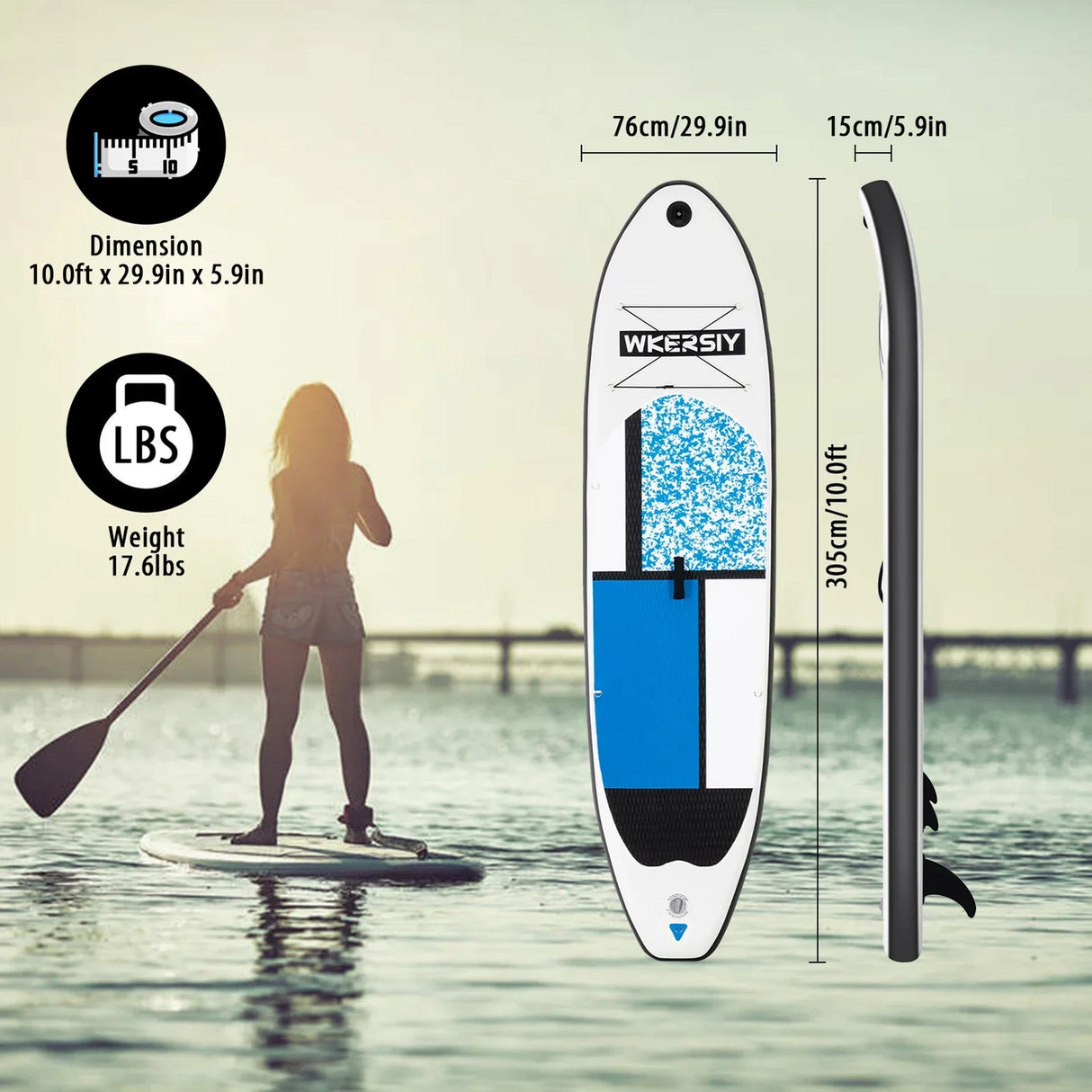 Inflatable Stand Up Paddle Board Non-Slip SUP Board