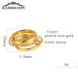 Kameraon Fashion Multilayer Stack AAA Zircon Rings for