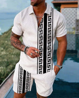 Summer Brand Tracksuit Solid Color Male Shorts Suit