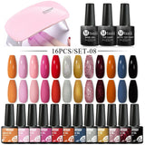 Mtssii 13/16Pcs Gel Nail Polish Set With 36W