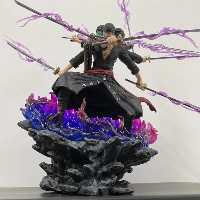 40cm Anime One Piece Zoro Figure Wano Onigashima