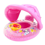 Inflatable Baby Swimming Ring Buoy Sunshade Infant Floating