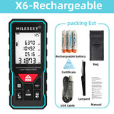 MILESEEY X6 Laser tape measure 40M 60M 80M